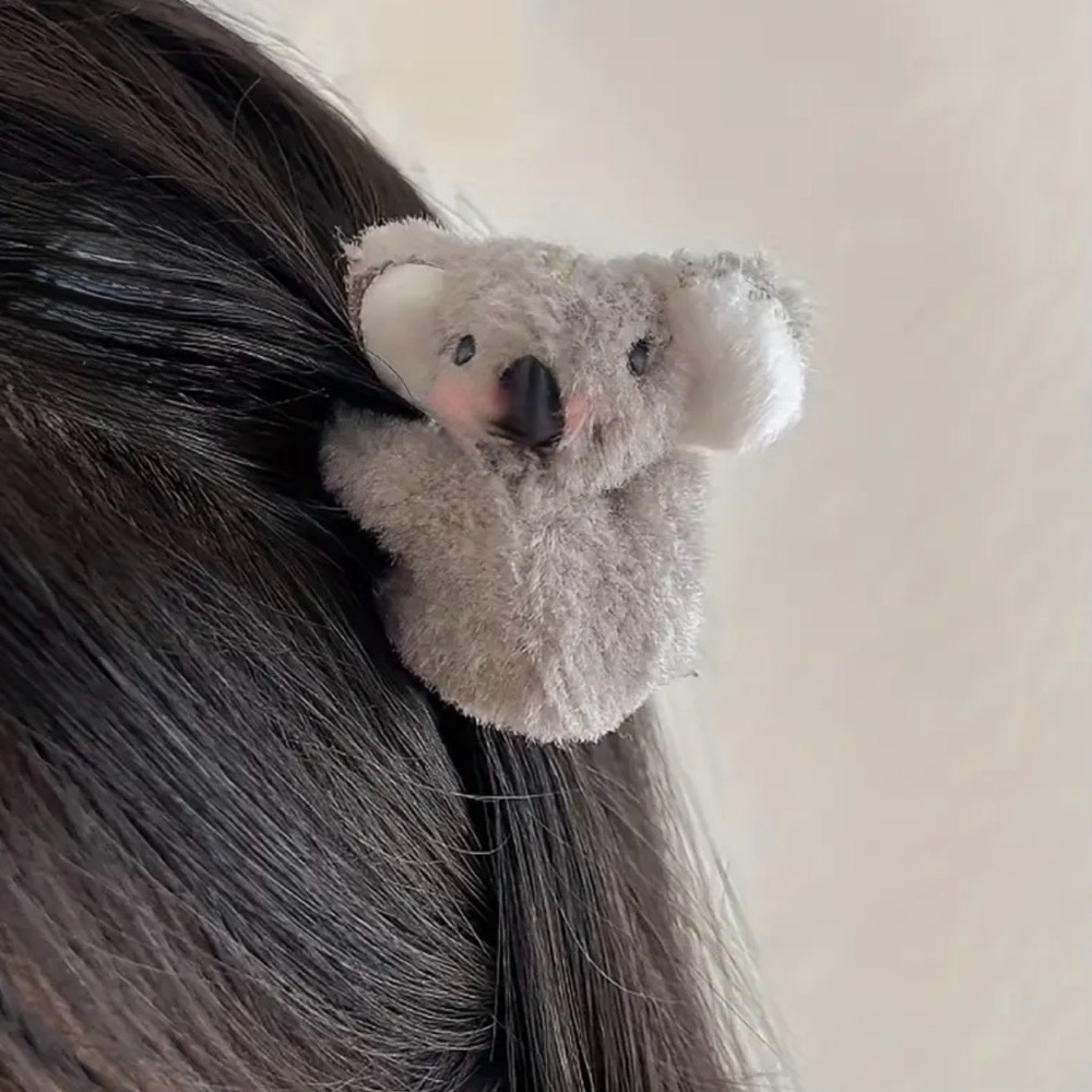 Koala Hair Clips Gray NEW 2 pieces